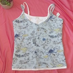 Cheetah floral gym top sz Medium NWOT